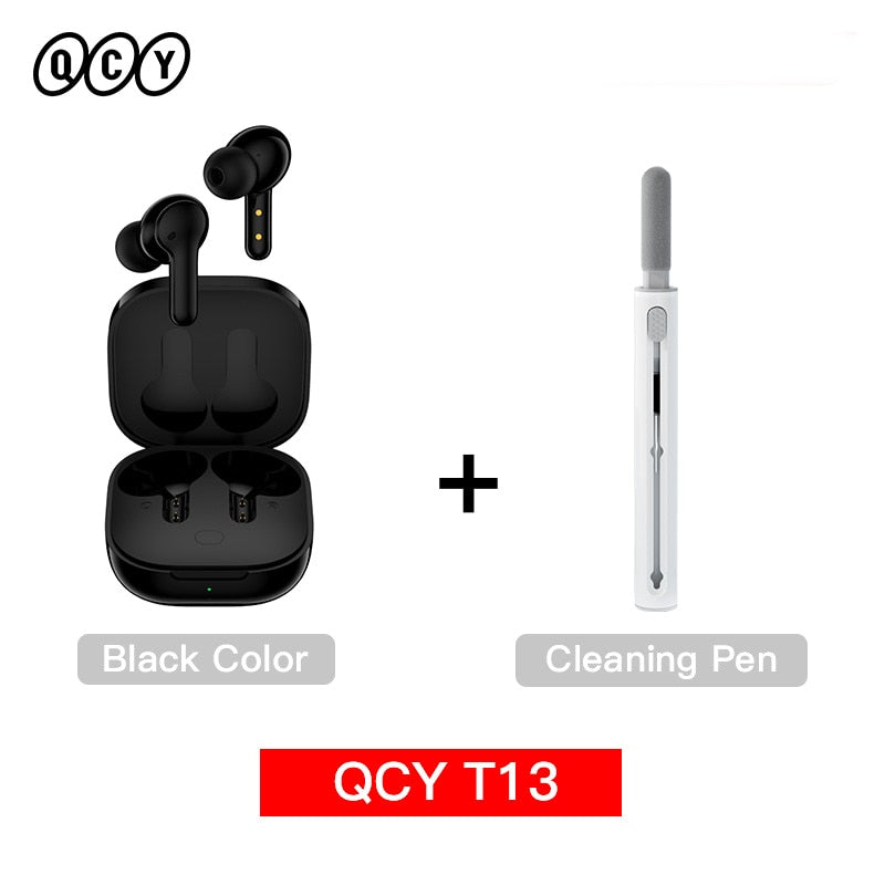 QCY T13 Bluetooth Headphone V5.1 Wireless TWS Earphone Touch Control Earbuds 4 Microphones ENC HD Call Headset Customizing APP