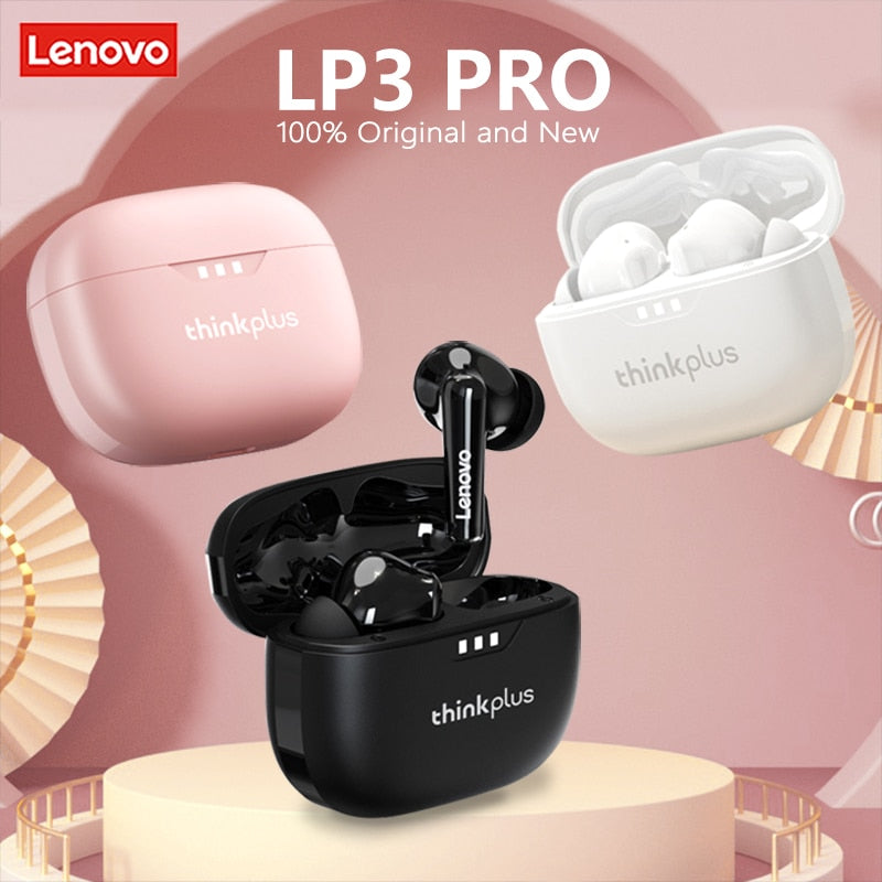 Original Lenovo Lp3 pro TWS Earphones Wireless Bluetooth 5.2 Earbuds HIFI Sound Noise Reduction HD Call Low Latency Headphones