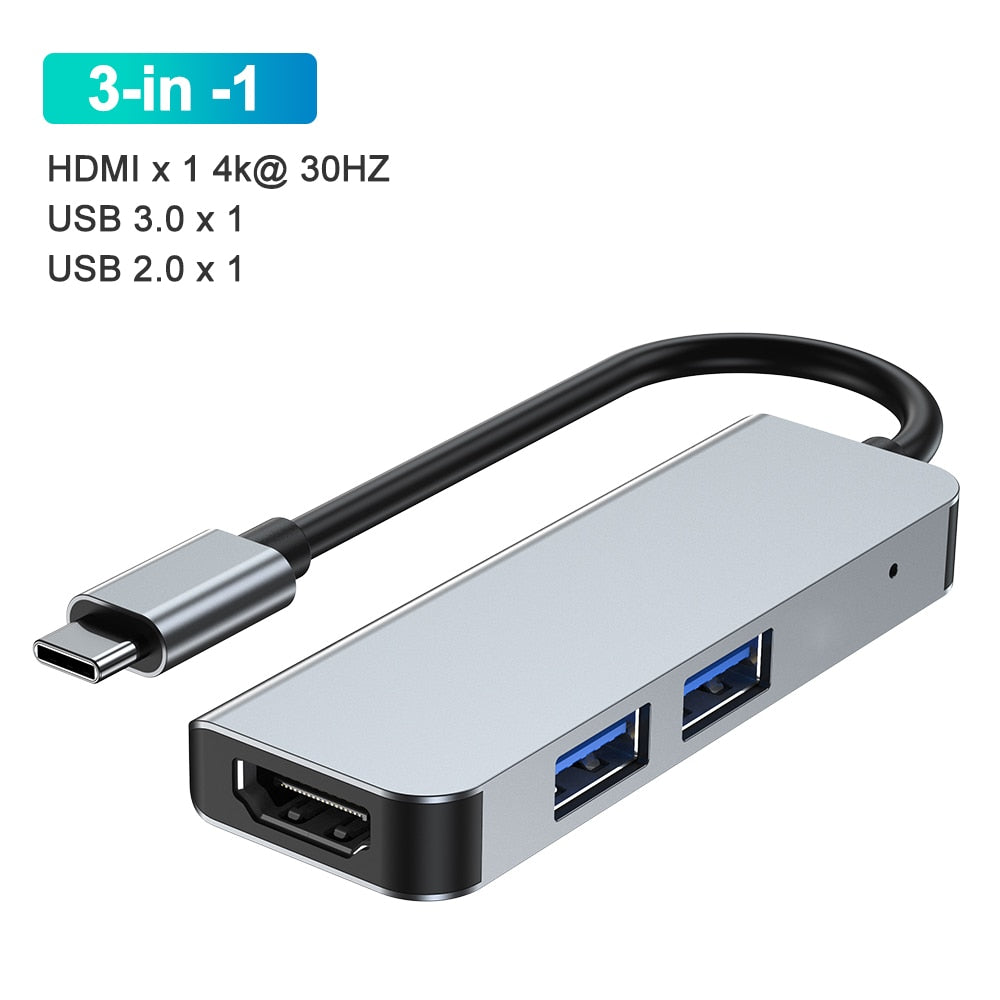 Usb c Docking Station Usb Hub 3 0 Type C To Multi Usbc 3.0 Splitter Otg Hdmi RJ45 Micro Sd Card Reader Dock Station for Laptop