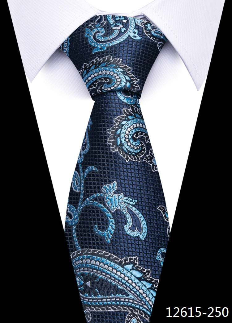 Tie Gravatas Fashion Wholesale Woven 8 cm Silk Necktie Wedding Accessories Blue Man Dot Fit Group Party Office