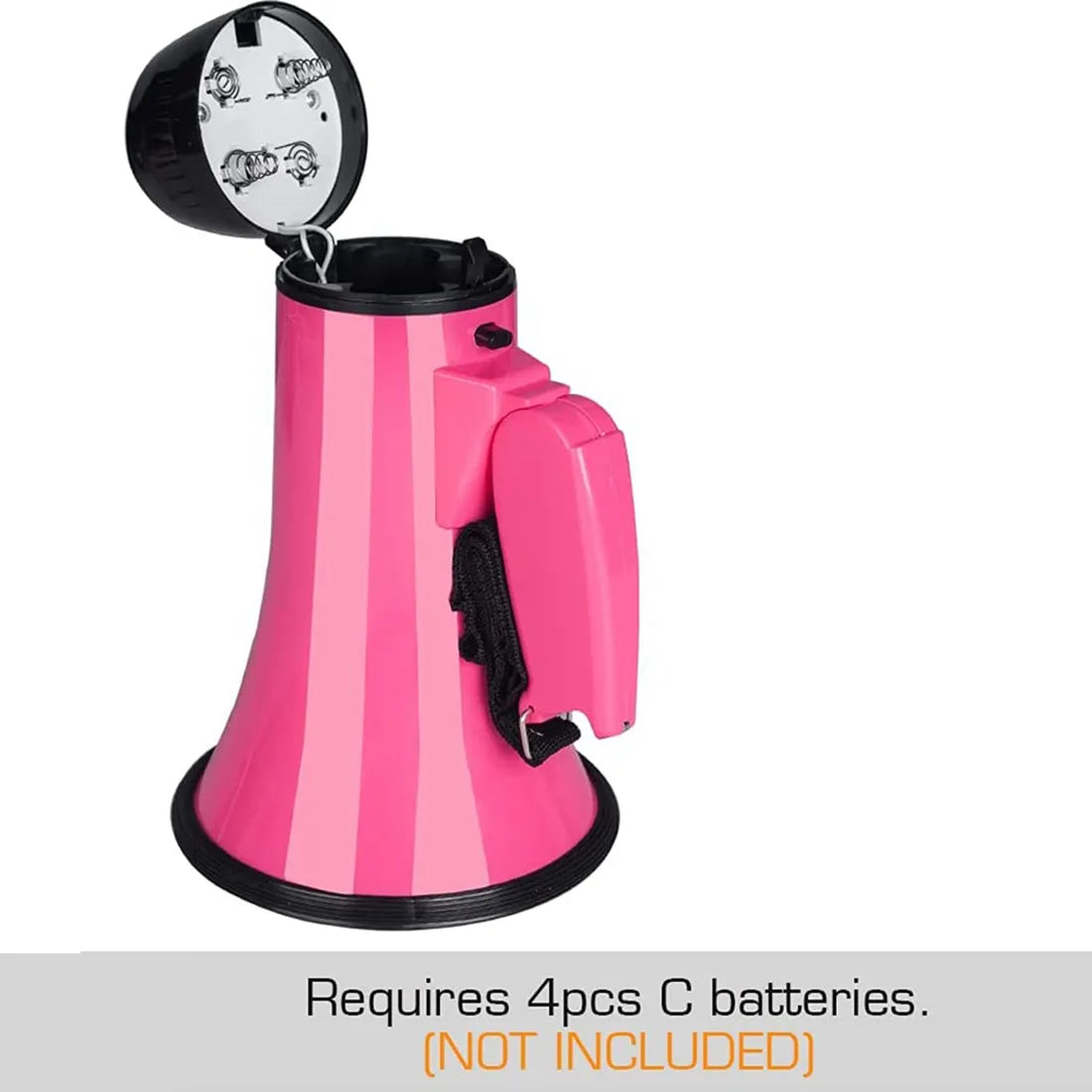 25 Watt Compact Megaphone Speaker PA Bullhorn - with Built-in Siren, Voice Recorder, Bottle Opener,Pink