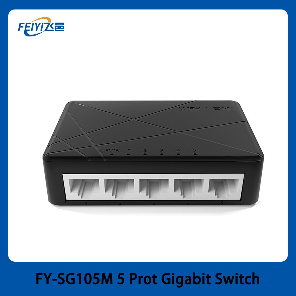 FEIYI SG108M Ethernet Switch with 8 Port Desktop Ethernet Network Gigabit Switch 1000Mbps LAN Hub