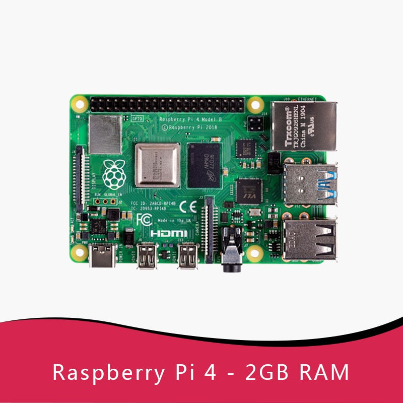 Official Original Raspberry Pi 4 Model B Dev Board or 4b Kit(G) RAM 1GB 2GB 4GB 8GB Core CPU 1.5Ghz 3 Speeder Than Pi 3B+