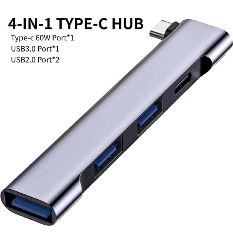 RYRA 4 IN 1 USB-C HUB Universal Compact Mini USB2.0/USB3.0 Docking Station PD High Speed USB Hub for Computer Accessories