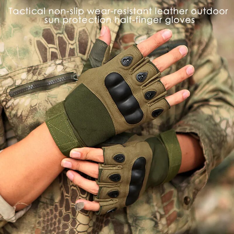 Half Finger Men's Gloves Outdoor Military Tactical Gloves Sports