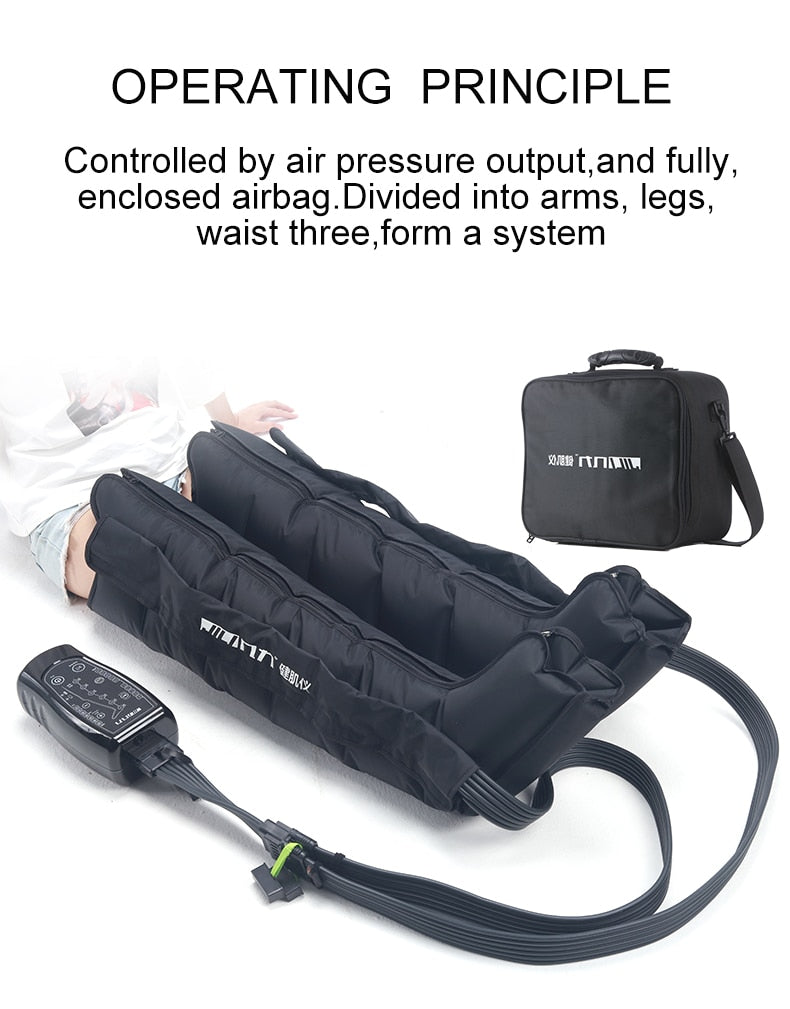 Pressotherapy Air Compression Leg Foot Massager Vibration Infrared Therapy Arm Waist Pneumatic Air wave pressure machine