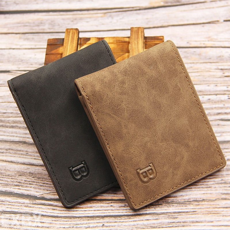 2023 New Fashion PU Leather Wallets for Men with Coin Bag Zipper Small Money Purses Dollar Slim Purse New Design Men&#39;s Wallet