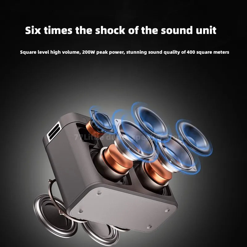 SODLK S1314 Highpower 200W Wireles Bluetooth Speaker Outdoor Karaoke Sound 4 Horn Heavy Bass 24000mAh Battery Super-long Standby