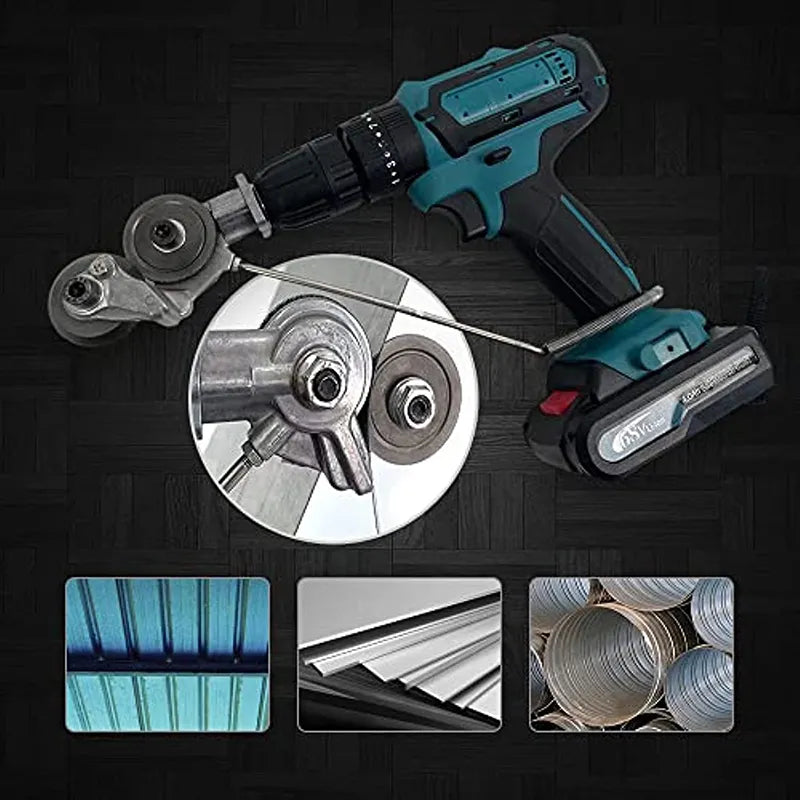 Electric Drill Plate Cutter Attachment Metal Sheet Cutter Sawing Machines Free Cutting Tool Punch Shear Nibbler Sheet Metal Cut
