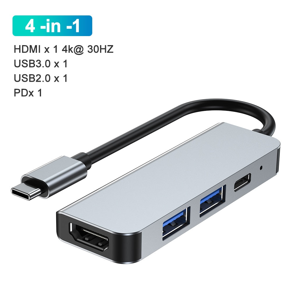 Usb c Docking Station Usb Hub 3 0 Type C To Multi Usbc 3.0 Splitter Otg Hdmi RJ45 Micro Sd Card Reader Dock Station for Laptop