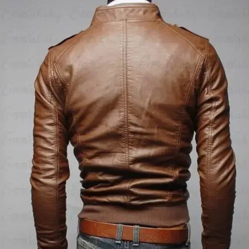Cool Jacket Coat Motorcycle Mens Outwear Autumn Collar Jackets Streetwear Fit Slim Winter Jacket Hot Fashion Bomber Leather Men