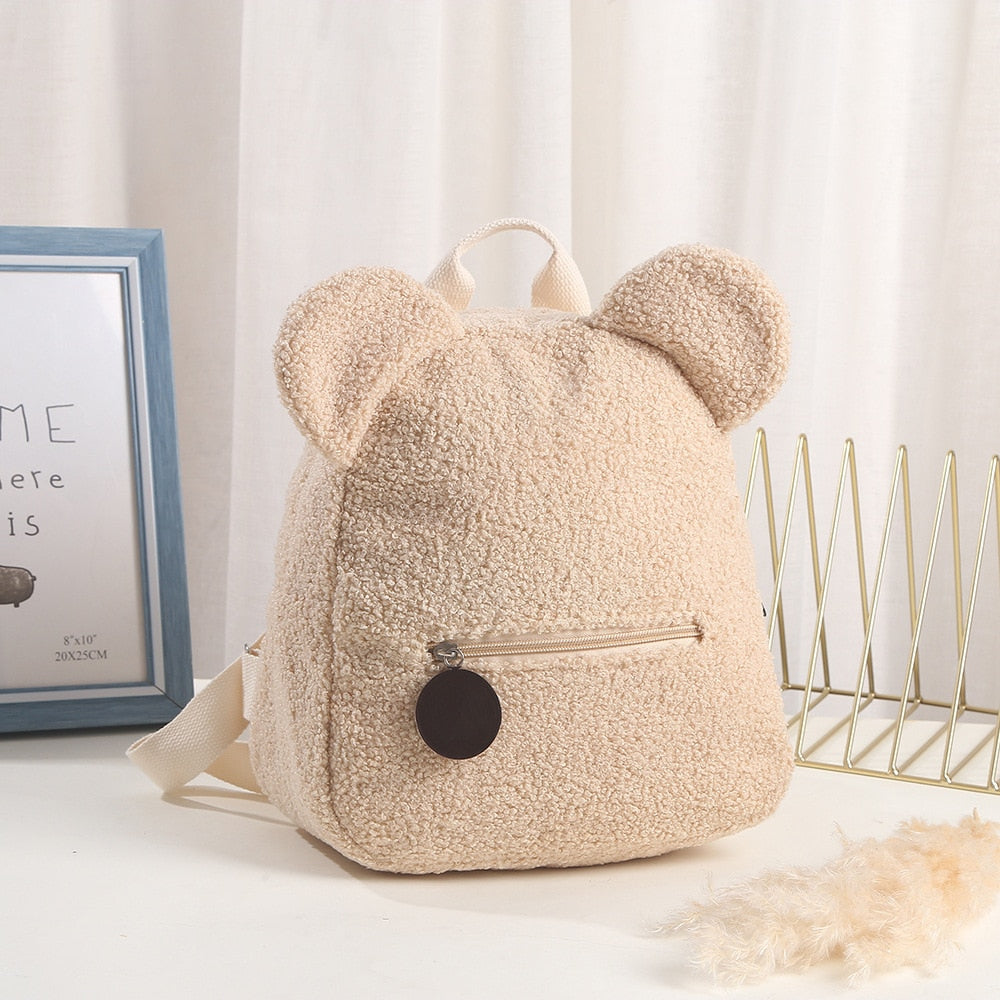 Personalized Embroidered Toddler Backpack Bag Lightweight Plush Bear Bag Kids Custom Name Backpack Gift for Boys Girls Ladies