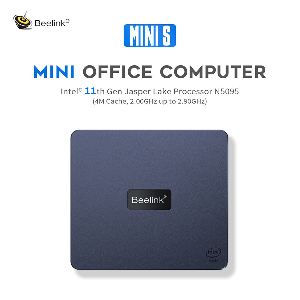 Beelink Mini S12 Pro N100 Mini S Intel N5095 Mini PC Windows 11 DDR4 8GB 128GB SSD كمبيوتر ألعاب مكتبي VS J4125 GK Mini GK3V