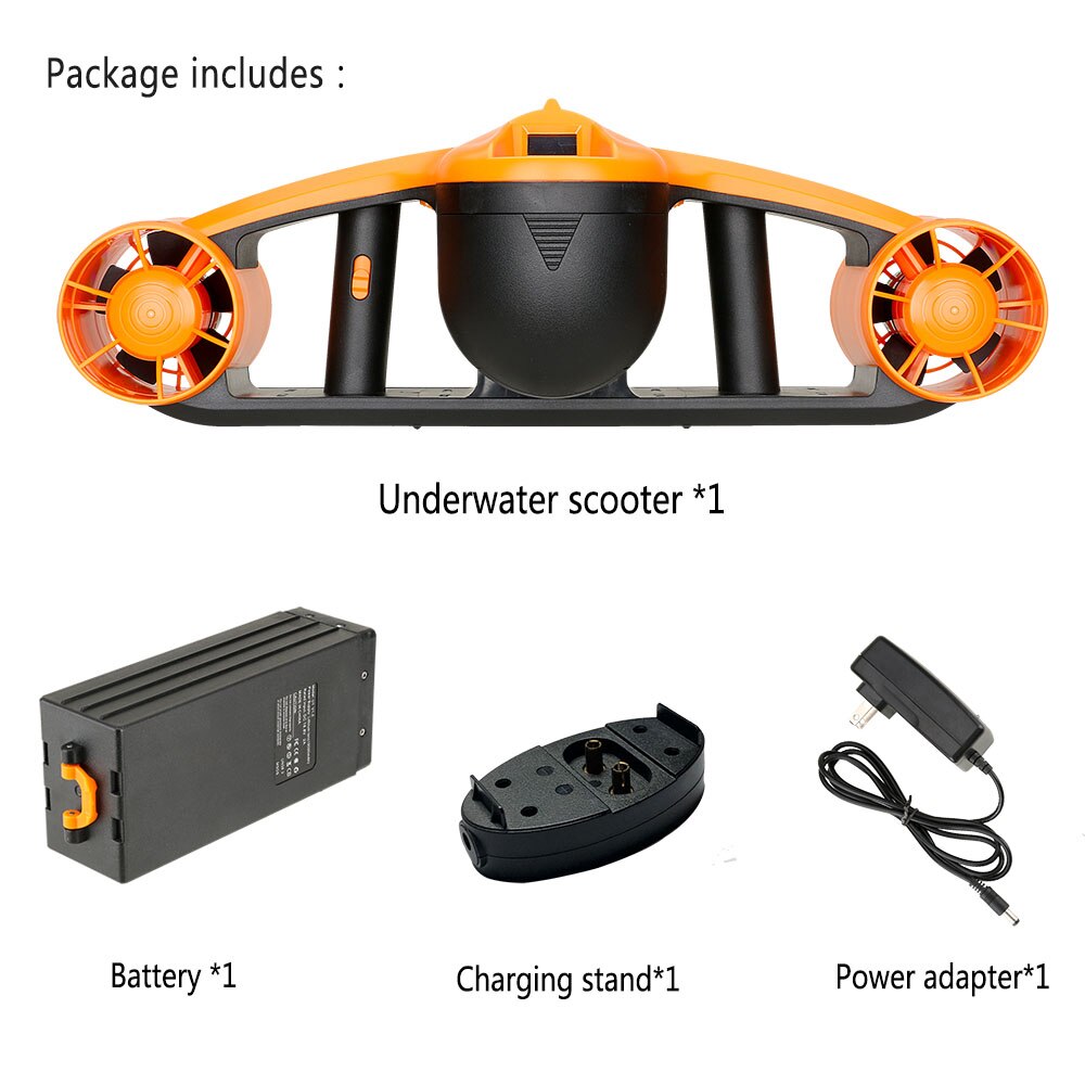 قدرة تحمل السكوتر تحت الماء لمدة ساعة واحدة مع حامل كاميرا الحركة - شاشة OLED ذات محرك مزدوج مقاومة للماء بحد أقصى 50 مترًا للغوص والسباحة