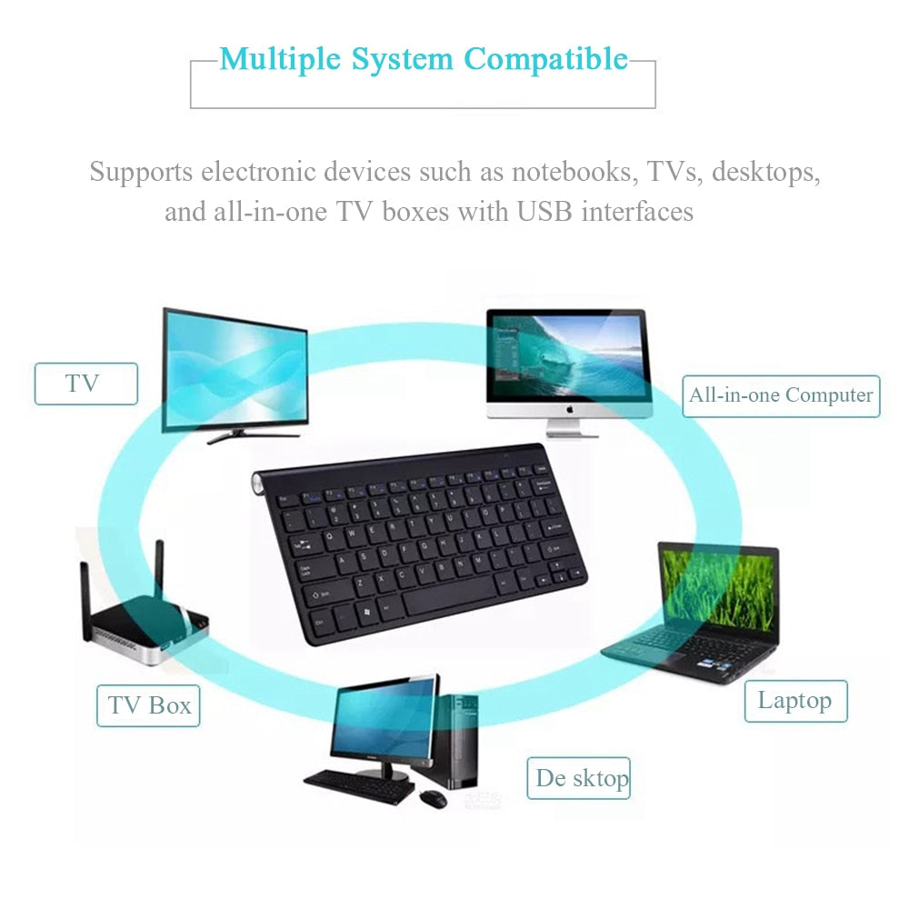 2.4G Keyboard Sticker Set Russian Spanish Wireless Keyboard Mac Notebook Keyboard Sticker for Multimedia PC Office Supplies