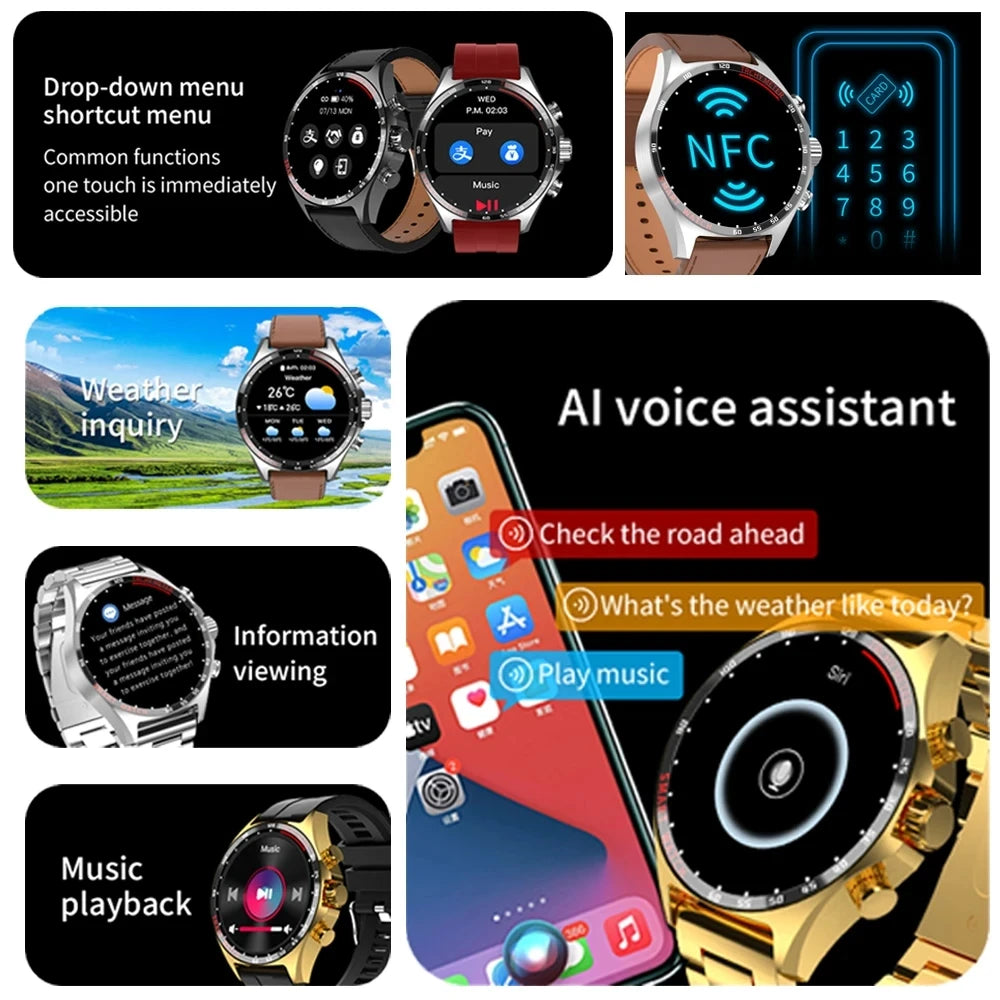 2024 New Outdoor Sports GPS Smart Watch Men Bluetooth Call HD Smartwatch Health  Monitoring Compass IP68 Waterproof Watches Men