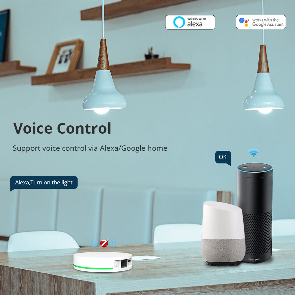 Zemismart Tuya Zigbee Gateway Smart Bridge Hub with Network Cable Socket Wired Connection Smart Life App Control