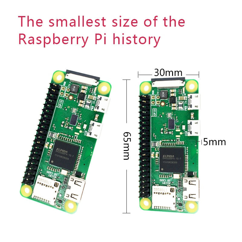 Original Raspberry Pi Zero W Board 1GHz single-core CPU 512MB RAM Bluetooth BLE&amp;WiFi Pi 0  Zero WH with Pin header or Case Kit