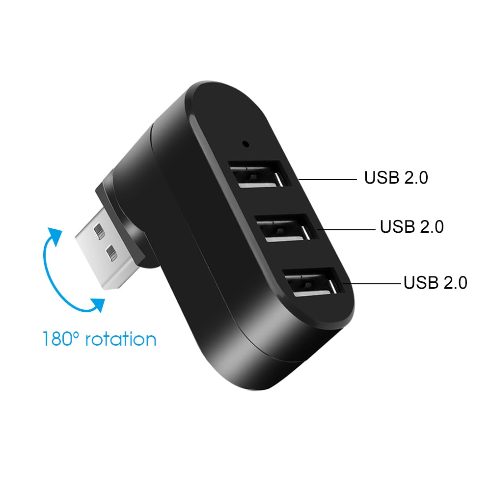 USB 3.0 Hub 3 Ports Portable Fast Data Transfer USB Splitter for Computer Laptop Docking Station 2.0 Hub Adapter PC Accessories