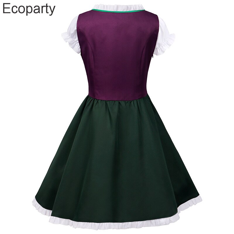 New Women's Traditional German Bavarian Beer Girl Cosplay Costume Halloween Carnival Oktoberfest Party Female Maid Cosplay Dress