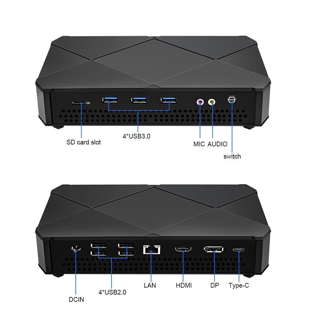 NUC Mini PC Intel i9 11900H AMD Ryzen 9 5900HX  Windows 11 Desktop Gaming Computer Linux DDR4 NVMe SSD DP HDMI Typ-C 4K UHD WiFi