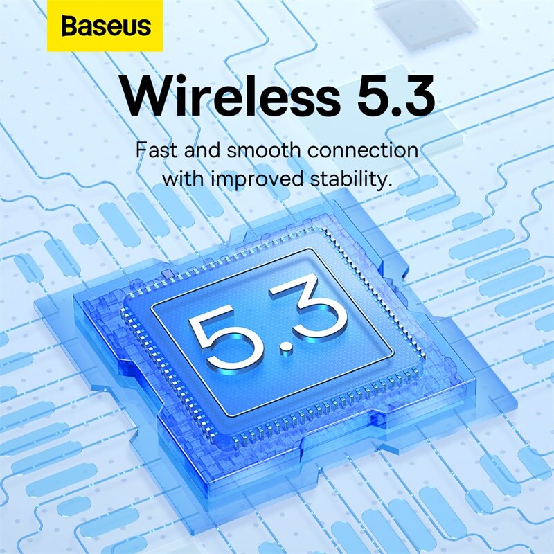 Baseus WM02 TWS سماعات لاسلكية بلوتوث 5.3 سماعات صغيرة سمّاعات أذن لاسلكيّة ستيريو سماعة رأس لهاتف آيفون وشاومي وسادات أذن