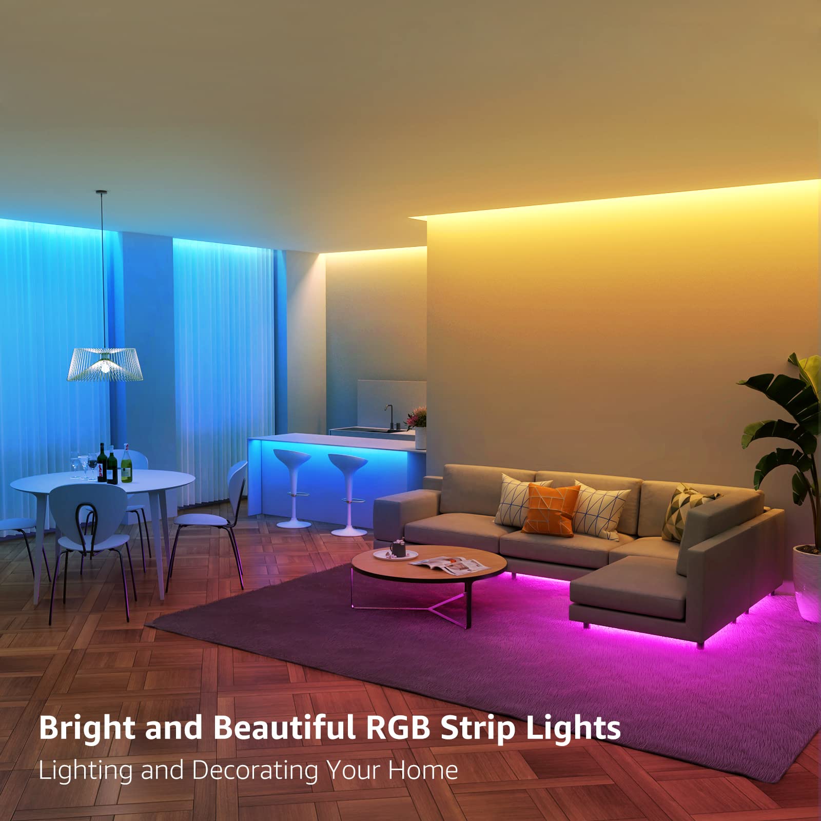 شريط LED لتزيين الغرفة إضاءة خلفية للتلفاز بلوتوث عن بعد LED 1m 2m 3m 4m 5m شريط RGB LED شريط ضوء 5050 لون لعيد الميلاد
