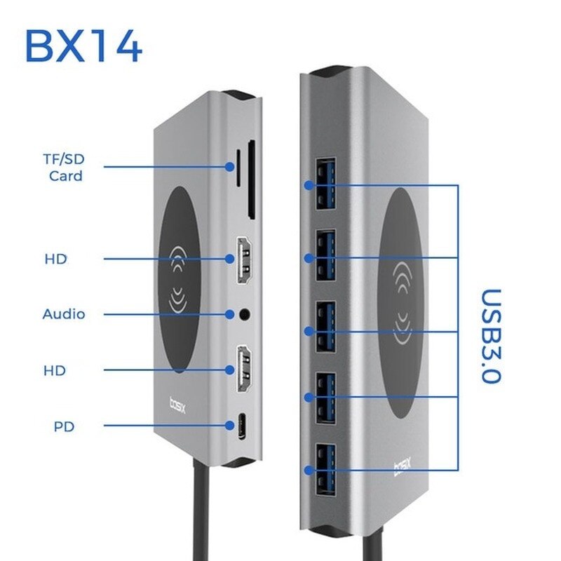 Docking Station Type C HUB To HDMI-Compatible Adapter OTG Vga RJ45 Lan Multi Port USB 3.0 PD USB-C Splitter for MacBook Pro Air