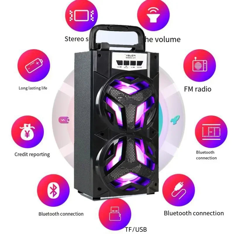 Wireless Bluetooth Speaker Portable Karaoke Outdoor Speaker Wireless Large Home Theater Bluetooth Party Speaker Wired Microphone