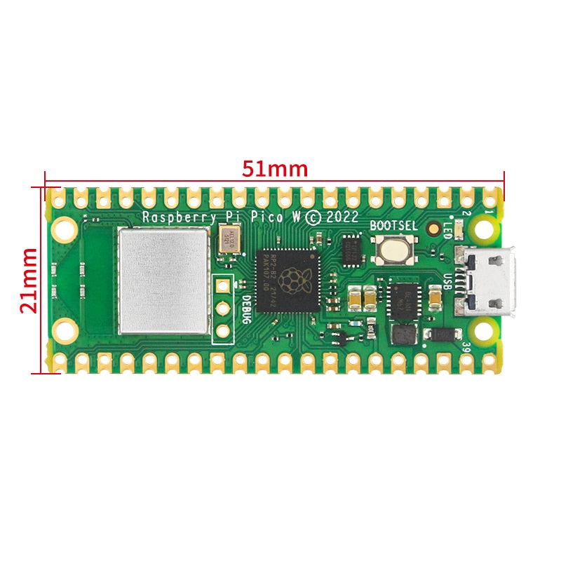 Raspberry Pi Pico W / Pico Wireless WiFi RP2040 Microcontroller Development Board for Micro Python Rasberry Pi  Pico W Module