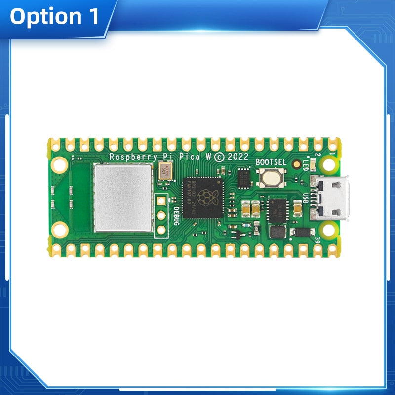 New Raspberry Pi Pico W With Wireless WiFi RP2040 Microcontroller Development Board Optional Acrylic Case GPIO Header