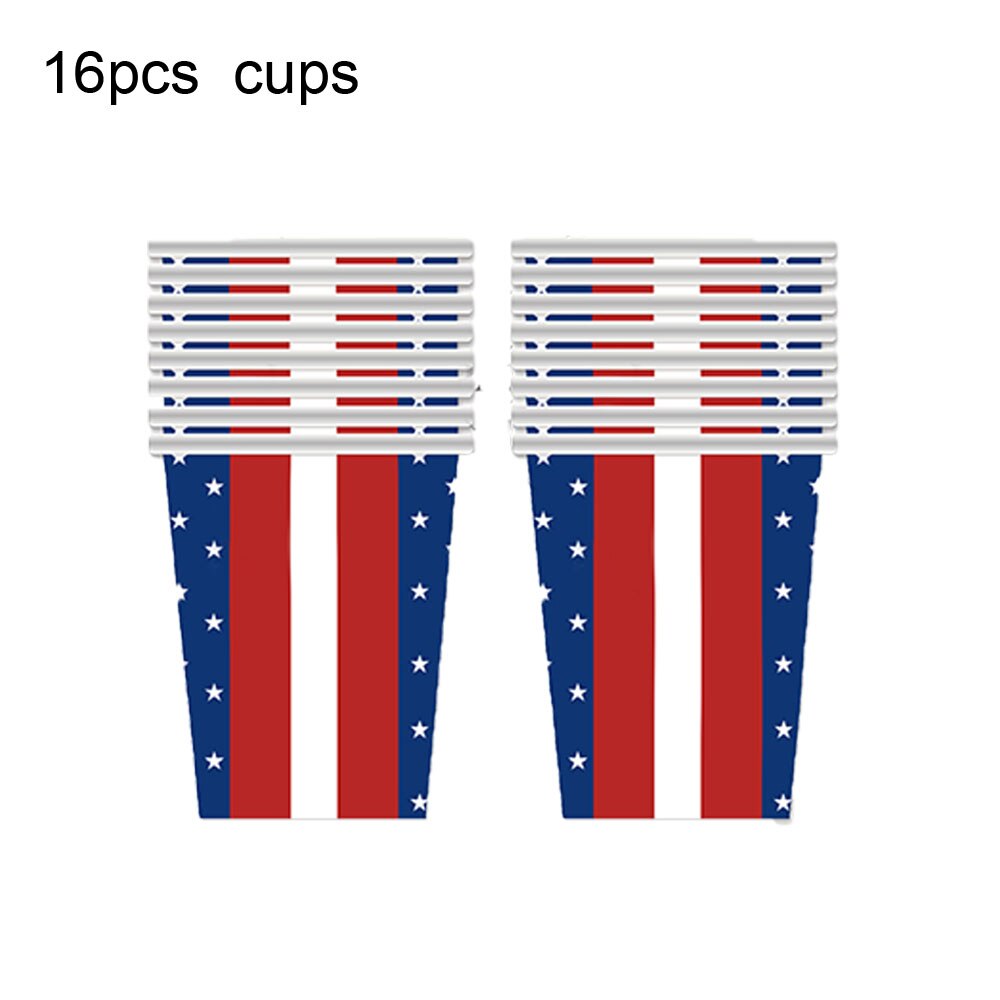 Usa Party Decoration 4th Of July Independence Day Supplies Banner Plate Napkins For Patriotic Party Supplies Memorial Day Decors