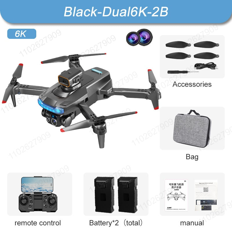 New P15 Mini Drone 4k Profesional 8K HD Camera Obstacle Avoidance Aerial Photography Brushless Foldable Quadcopter Gifts Toys