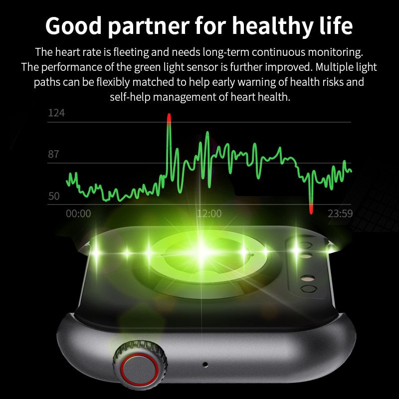 F57 ساعة ذكية 1.91 بوصة شاشة بلوتوث مكالمة جلوكوز الدم ضغط الدم درجة الحرارة مراقبة معدل ضربات القلب فترة الحيض