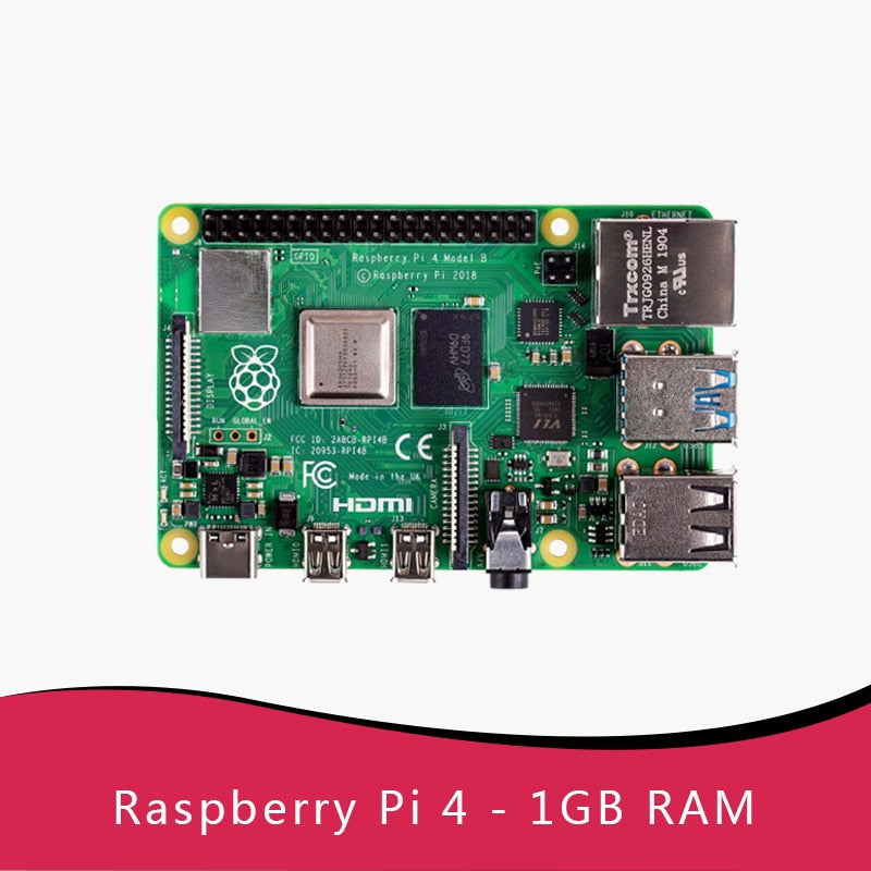 Official Original Raspberry Pi 4 Model B Dev Board or 4b Kit(G) RAM 1GB 2GB 4GB 8GB Core CPU 1.5Ghz 3 Speeder Than Pi 3B+