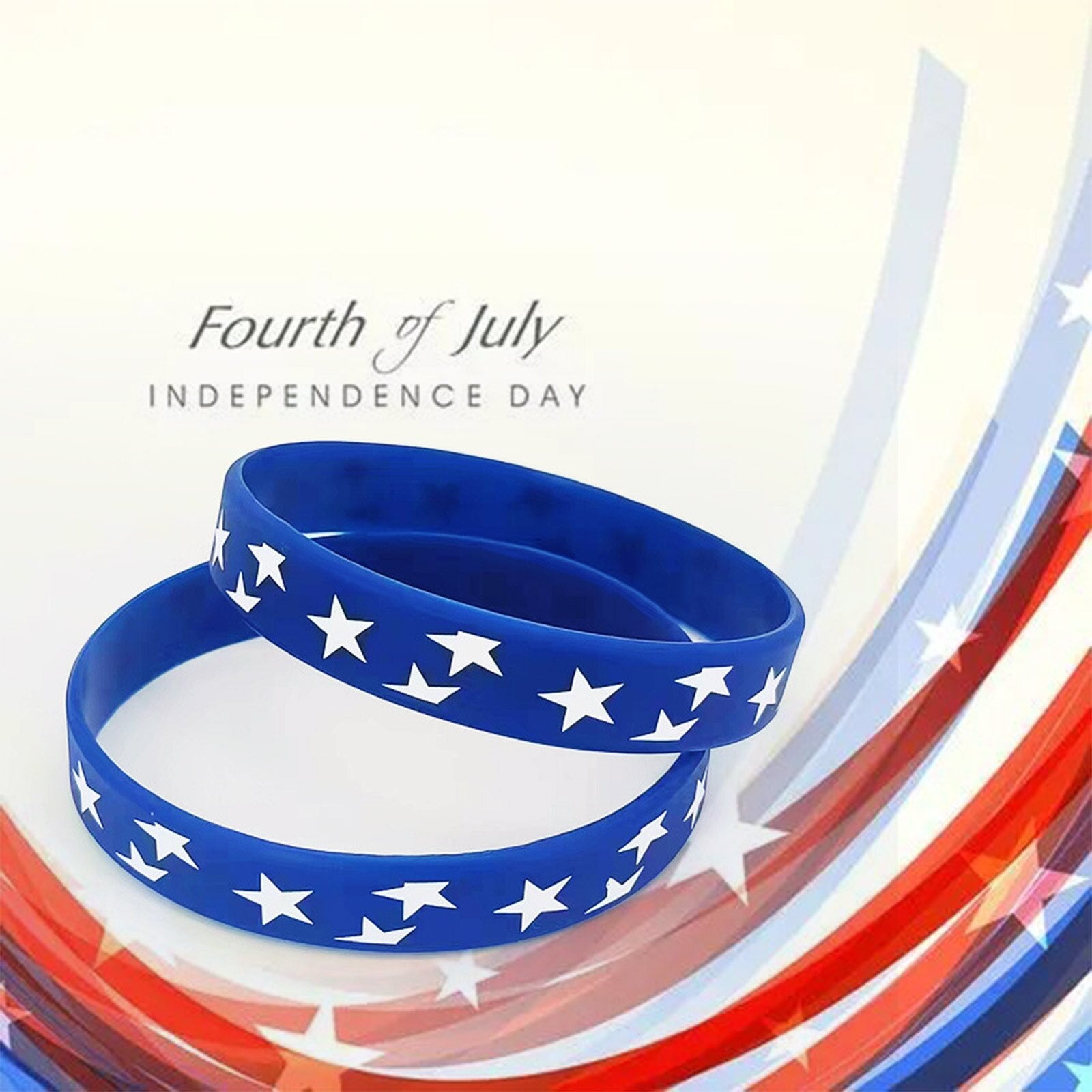 American Flag Silicone Bracelet USA Veterans Day Memorial Day Patriotic Party Wristband Party School Gifts Supplies