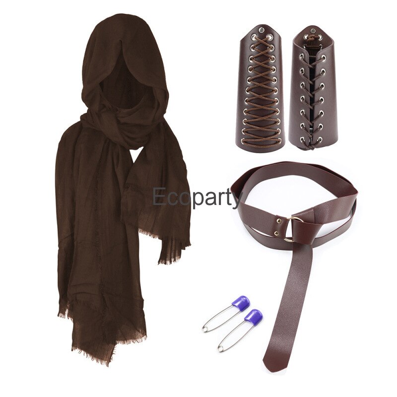 New Men's Medieval Pirate Knight Costume Retro Hood Scarf Black Red Wrap Cloak Wristband Belt Suit Halloween Party Larp Costumes