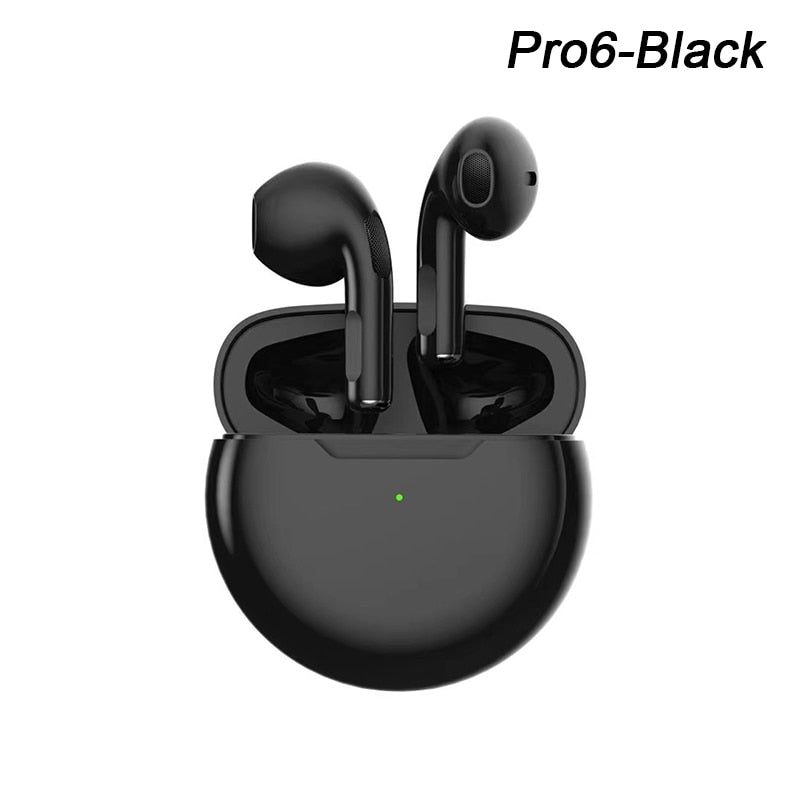 سماعات رأس لاسلكية Pro 6 TWS مع ميكروفون Fone سماعات بلوتوث سماعات أذن رياضية Pro6 J6 سماعة رأس لهواتف Apple iPhone Xiaomi Huawei LG