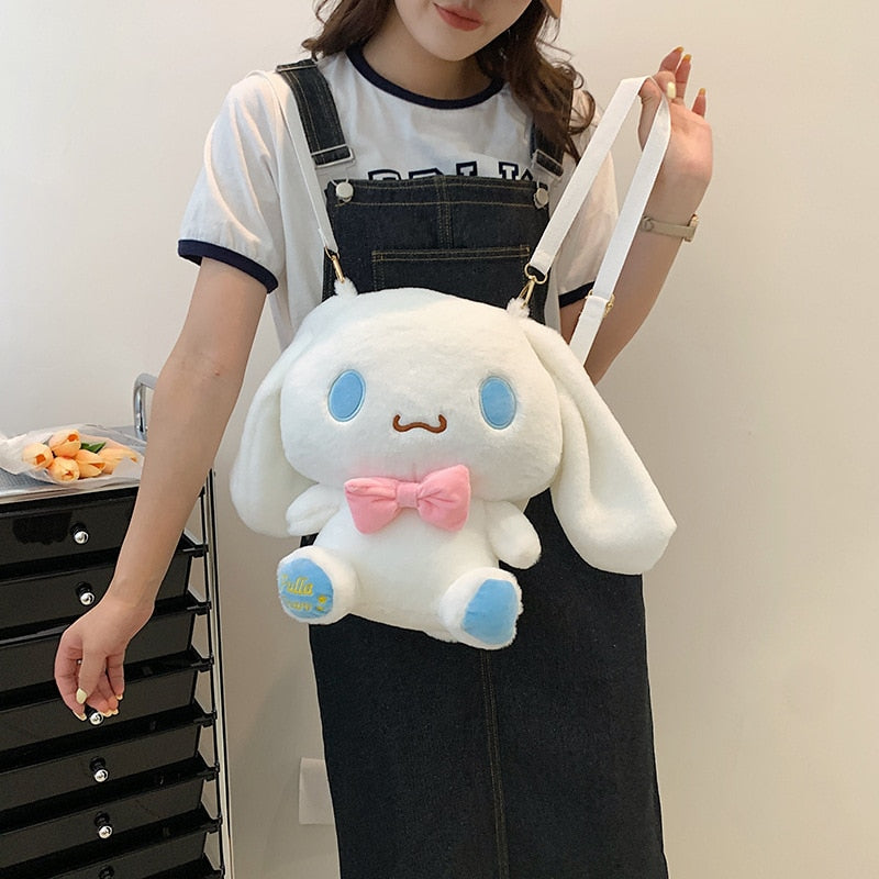 Kawaii Japanese Style Backpack Plush Melodying Back Bag Girl's School Bag Cartoon Kuromies Bags Gifts For Girlfriend Children