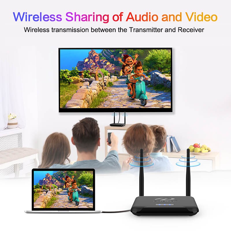 150m Wireless Display Video Transmitter Receiver HDMI Extender Screen Share Adapter for PS4 Camera DVD Laptop PC To TV Projector