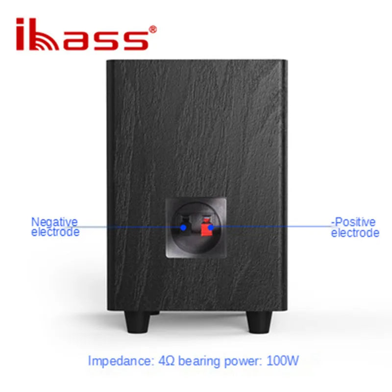 Ibass 100W High Power 6.5" Passive Subwoofer with Home Amplifier Car 360 Stereo Speakers SW Bass Output Home Theater HIFI System