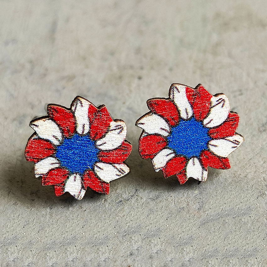 USA 4th of July Eagle Star Stud Earrings Independence Day Patriotic Jewelry American Memorial Day Earrings Pop Jewelry Gifts