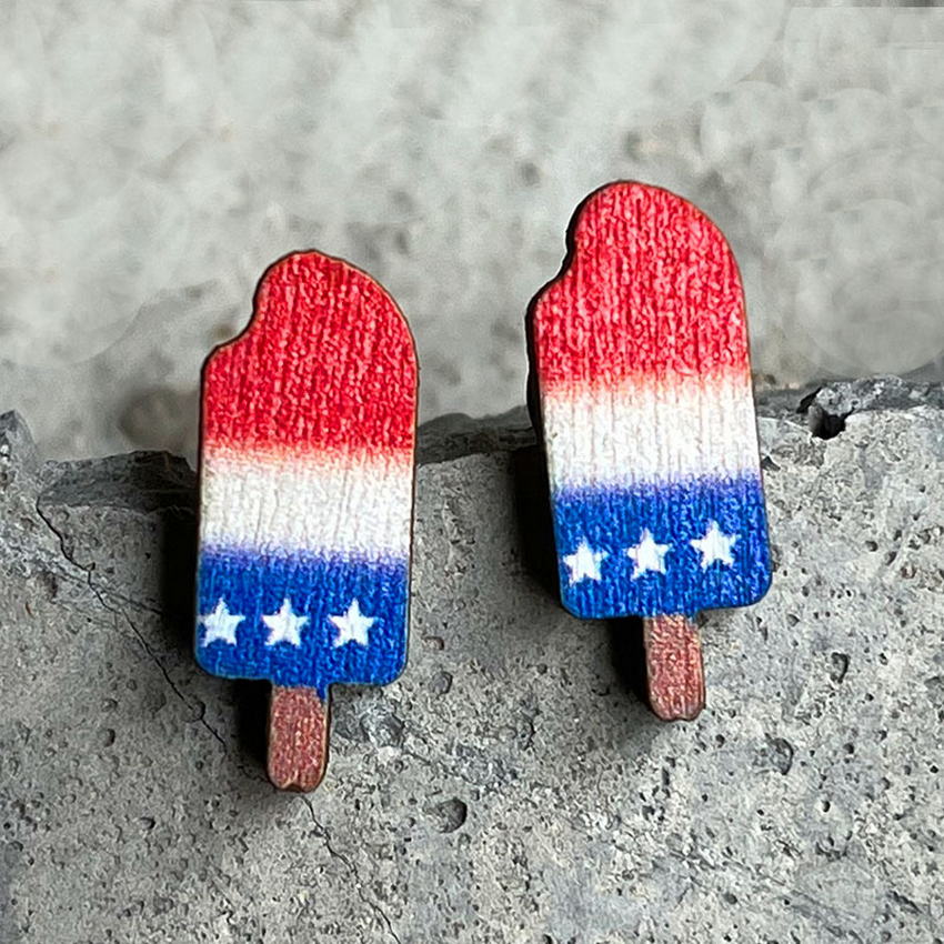 USA 4th of July Eagle Star Stud Earrings Independence Day Patriotic Jewelry American Memorial Day Earrings Pop Jewelry Gifts