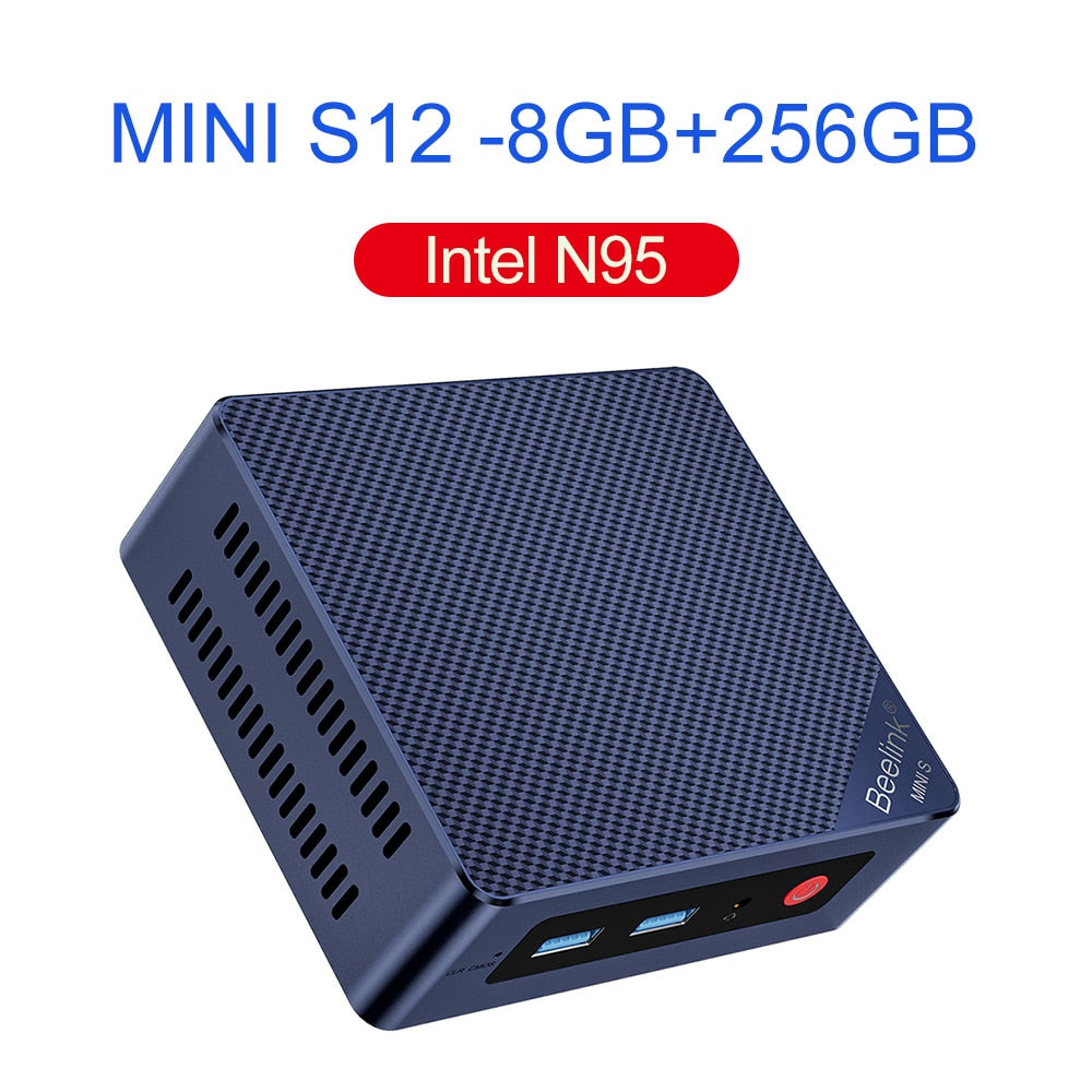 Beelink Mini S12 Pro N100 Mini S Intel N5095 Mini PC Windows 11 DDR4 8GB 128GB SSD كمبيوتر ألعاب مكتبي VS J4125 GK Mini GK3V