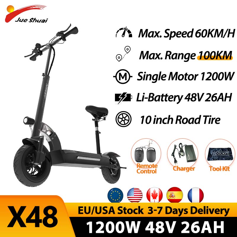 Jueshuai X60 Electric Scooter 85KM/H Fast Speed For Adults 60V 5600W Powerful Dual Motor 100KM Long Range Load Capacity 200KG