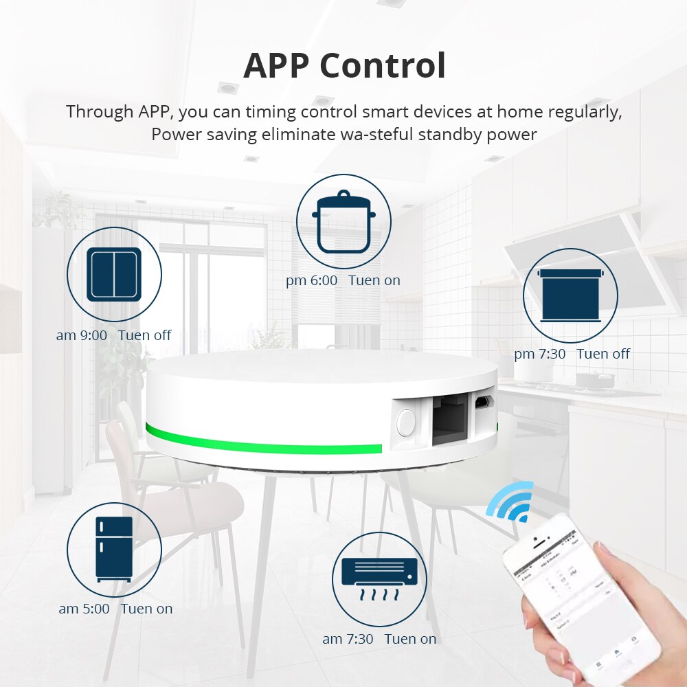 Zemismart Tuya Zigbee Gateway Smart Bridge Hub with Network Cable Socket Wired Connection Smart Life App Control