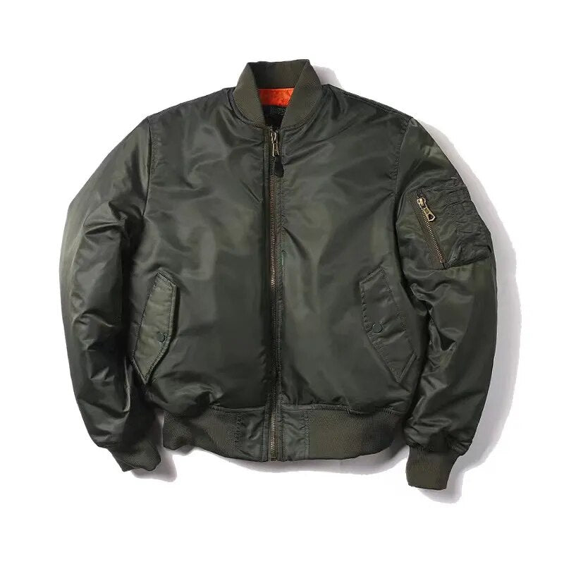 Men MA1 Jacket Winter Outdoor Thick Quality Nylon American Military Uniform Aviator Unisex Coat Male Bomber Flight Jacket