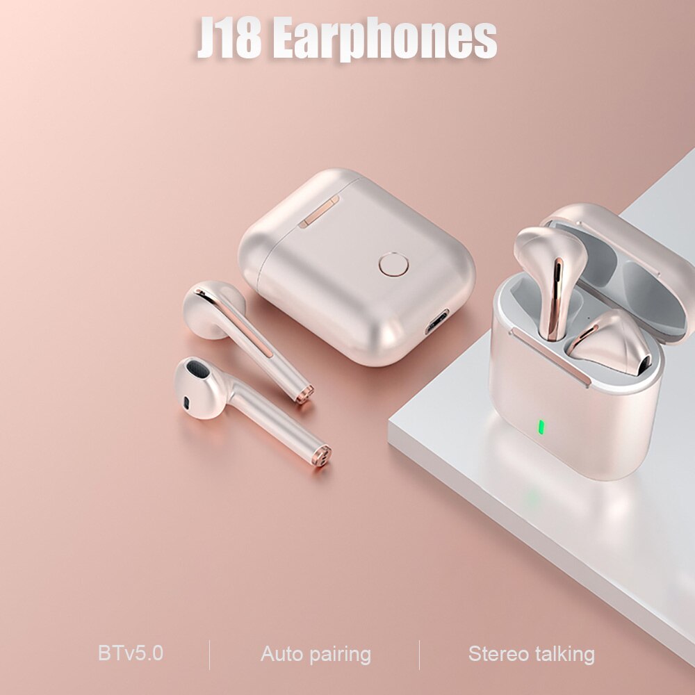 J18 TWS Bluetooth Wireless Headset Handfree Free Shipping High Quality Headphones Gamer 2022 Earphone Dropshipping Music Earbuds