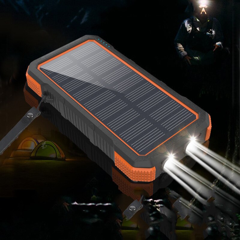 50000mAh Wireless Solar External Battery Wireless Charging Emergency Waterproof SOS LED One-way Fast Charging Portable Power Ban