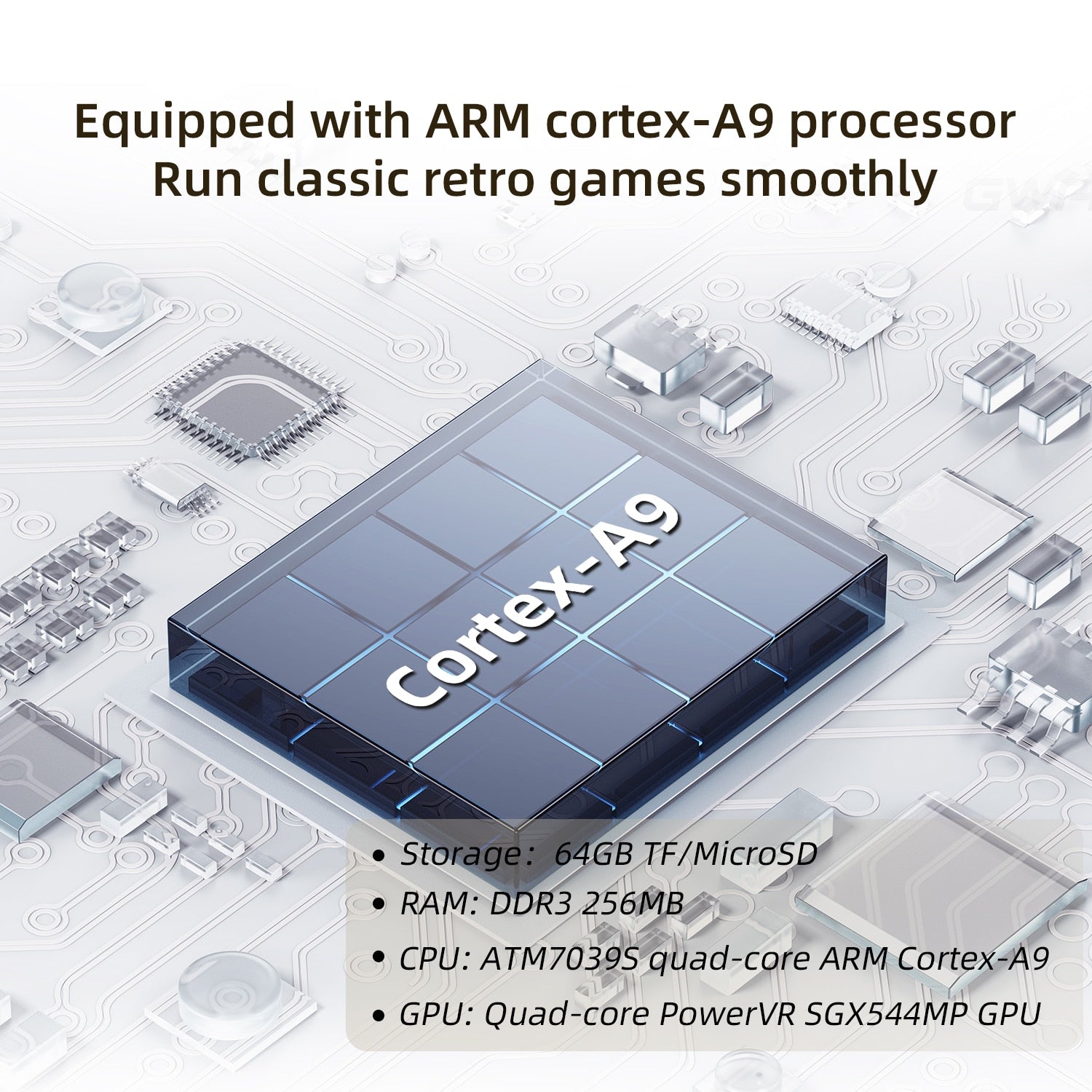 ANBERNIC RG35XX ريترو وحدة تحكم بجهاز لعب محمول نظام لينكس 3.5 بوصة IPS شاشة Cortex-A9 مشغل فيديو جيب محمول 5000+ ألعاب